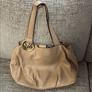 Michael Kors Brown Leather Shoulder Bag